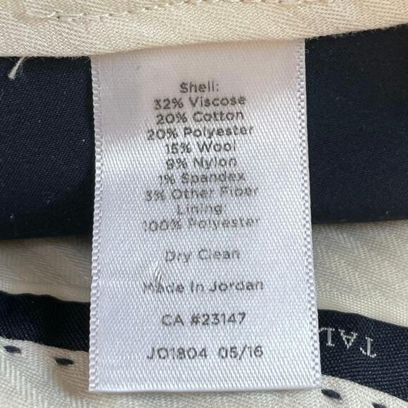 Talbots Windsor Womens Tweed Dress Pants Straight Wide Leg Careerwear Size 4 - Picture 10 of 10